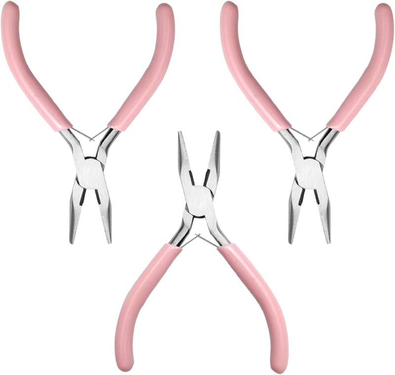 3 Pcs Steel Jewelry Pliers Tools Kit for Jewelry Making Wiring and Repair - Image 1